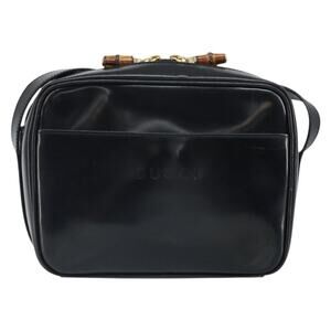 Gucci Patent Leather Shoulder Bag Black